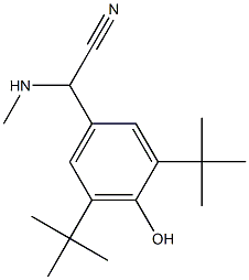 2-(3,5-di-tert-butyl-4-hydroxyphenyl)-2-(methylamino)acetonitrile Structure