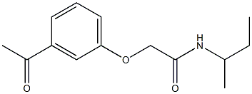 2-(3-acetylphenoxy)-N-(sec-butyl)acetamide 구조식 이미지