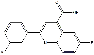 2-(3-bromophenyl)-6-fluoroquinoline-4-carboxylic acid 구조식 이미지