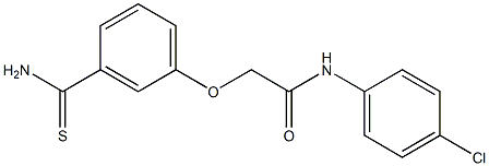 2-(3-carbamothioylphenoxy)-N-(4-chlorophenyl)acetamide 구조식 이미지