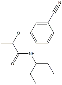 2-(3-cyanophenoxy)-N-(pentan-3-yl)propanamide Structure