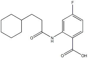 2-(3-cyclohexylpropanamido)-4-fluorobenzoic acid Structure