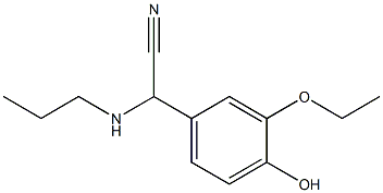 2-(3-ethoxy-4-hydroxyphenyl)-2-(propylamino)acetonitrile 구조식 이미지