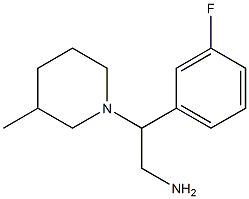 2-(3-fluorophenyl)-2-(3-methylpiperidin-1-yl)ethanamine Structure