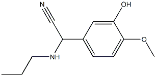 2-(3-hydroxy-4-methoxyphenyl)-2-(propylamino)acetonitrile Structure