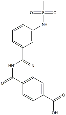 2-(3-methanesulfonamidophenyl)-4-oxo-3,4-dihydroquinazoline-7-carboxylic acid 구조식 이미지