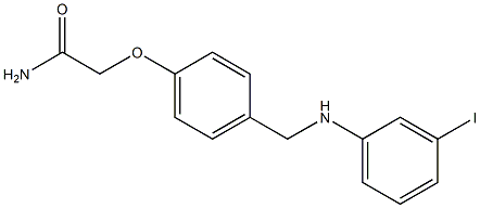 2-(4-{[(3-iodophenyl)amino]methyl}phenoxy)acetamide 구조식 이미지
