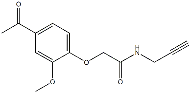 2-(4-acetyl-2-methoxyphenoxy)-N-prop-2-ynylacetamide Structure