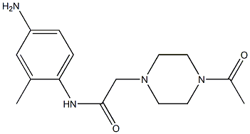 2-(4-acetylpiperazin-1-yl)-N-(4-amino-2-methylphenyl)acetamide 구조식 이미지