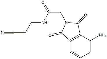 2-(4-amino-1,3-dioxo-2,3-dihydro-1H-isoindol-2-yl)-N-(2-cyanoethyl)acetamide 구조식 이미지