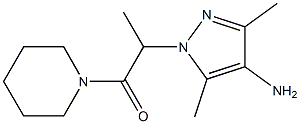 2-(4-amino-3,5-dimethyl-1H-pyrazol-1-yl)-1-(piperidin-1-yl)propan-1-one Structure
