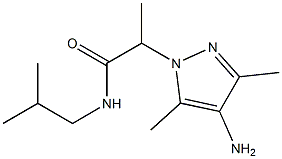 2-(4-amino-3,5-dimethyl-1H-pyrazol-1-yl)-N-(2-methylpropyl)propanamide Structure