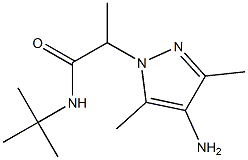 2-(4-amino-3,5-dimethyl-1H-pyrazol-1-yl)-N-tert-butylpropanamide 구조식 이미지