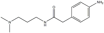 2-(4-aminophenyl)-N-[3-(dimethylamino)propyl]acetamide 구조식 이미지