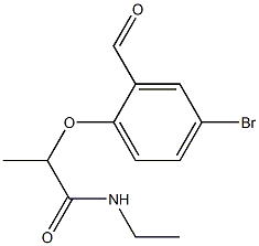 2-(4-bromo-2-formylphenoxy)-N-ethylpropanamide Structure