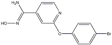 2-(4-bromophenoxy)-N'-hydroxypyridine-4-carboximidamide 구조식 이미지