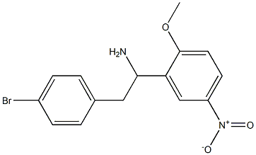 2-(4-bromophenyl)-1-(2-methoxy-5-nitrophenyl)ethan-1-amine Structure