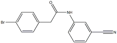 2-(4-bromophenyl)-N-(3-cyanophenyl)acetamide Structure