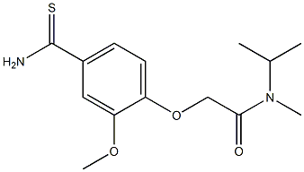 2-(4-carbamothioyl-2-methoxyphenoxy)-N-methyl-N-(propan-2-yl)acetamide 구조식 이미지