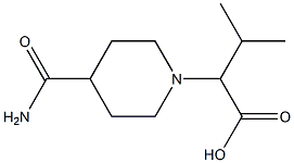 2-(4-carbamoylpiperidin-1-yl)-3-methylbutanoic acid 구조식 이미지