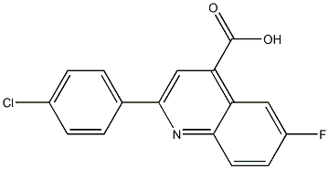 2-(4-chlorophenyl)-6-fluoroquinoline-4-carboxylic acid 구조식 이미지