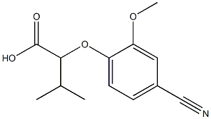 2-(4-cyano-2-methoxyphenoxy)-3-methylbutanoic acid Structure