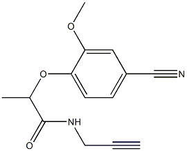 2-(4-cyano-2-methoxyphenoxy)-N-(prop-2-yn-1-yl)propanamide Structure