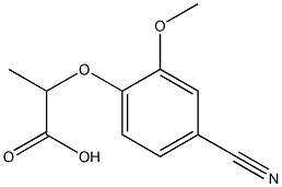 2-(4-cyano-2-methoxyphenoxy)propanoic acid Structure