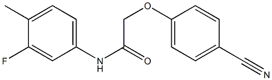 2-(4-cyanophenoxy)-N-(3-fluoro-4-methylphenyl)acetamide Structure