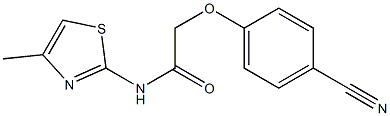 2-(4-cyanophenoxy)-N-(4-methyl-1,3-thiazol-2-yl)acetamide 구조식 이미지