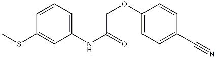 2-(4-cyanophenoxy)-N-[3-(methylthio)phenyl]acetamide Structure