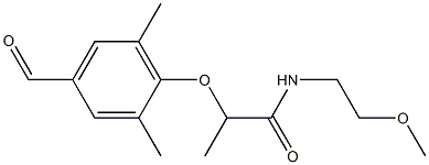 2-(4-formyl-2,6-dimethylphenoxy)-N-(2-methoxyethyl)propanamide 구조식 이미지