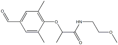 2-(4-formyl-2,6-dimethylphenoxy)-N-(2-methoxyethyl)propanamide Structure