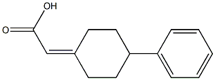 2-(4-phenylcyclohexylidene)acetic acid 구조식 이미지