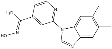 2-(5,6-dimethyl-1H-benzimidazol-1-yl)-N'-hydroxypyridine-4-carboximidamide Structure