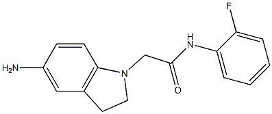 2-(5-amino-2,3-dihydro-1H-indol-1-yl)-N-(2-fluorophenyl)acetamide Structure