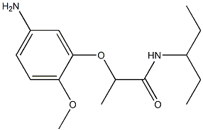 2-(5-amino-2-methoxyphenoxy)-N-(pentan-3-yl)propanamide 구조식 이미지