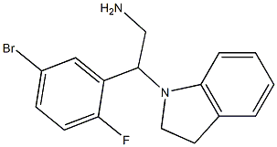 2-(5-bromo-2-fluorophenyl)-2-(2,3-dihydro-1H-indol-1-yl)ethanamine Structure