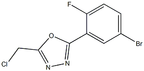 2-(5-bromo-2-fluorophenyl)-5-(chloromethyl)-1,3,4-oxadiazole Structure