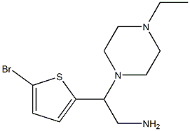 2-(5-bromothiophen-2-yl)-2-(4-ethylpiperazin-1-yl)ethan-1-amine 구조식 이미지