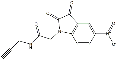 2-(5-nitro-2,3-dioxo-2,3-dihydro-1H-indol-1-yl)-N-(prop-2-yn-1-yl)acetamide Structure