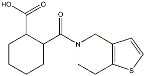 2-(6,7-dihydrothieno[3,2-c]pyridin-5(4H)-ylcarbonyl)cyclohexanecarboxylic acid Structure