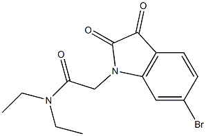 2-(6-bromo-2,3-dioxo-2,3-dihydro-1H-indol-1-yl)-N,N-diethylacetamide Structure