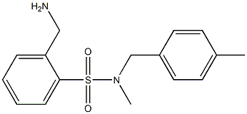 2-(aminomethyl)-N-methyl-N-[(4-methylphenyl)methyl]benzene-1-sulfonamide 구조식 이미지