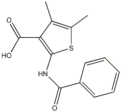 2-(benzoylamino)-4,5-dimethylthiophene-3-carboxylic acid 구조식 이미지