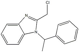 2-(chloromethyl)-1-(1-phenylethyl)-1H-1,3-benzodiazole 구조식 이미지