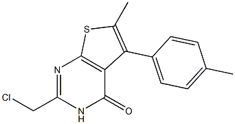 2-(chloromethyl)-6-methyl-5-(4-methylphenyl)-3H,4H-thieno[2,3-d]pyrimidin-4-one 구조식 이미지