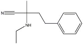 2-(ethylamino)-2-methyl-4-phenylbutanenitrile Structure