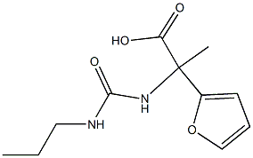 2-(furan-2-yl)-2-[(propylcarbamoyl)amino]propanoic acid 구조식 이미지