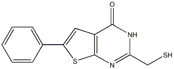 2-(mercaptomethyl)-6-phenylthieno[2,3-d]pyrimidin-4(3H)-one 구조식 이미지